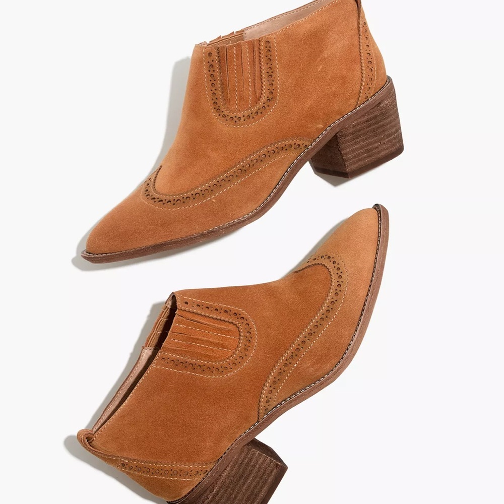 Madewell Grayson Brogue Chelsea Boot. Size 6.